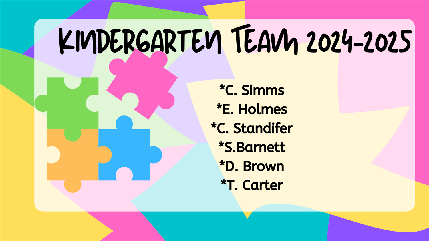 Kindergarten Staff